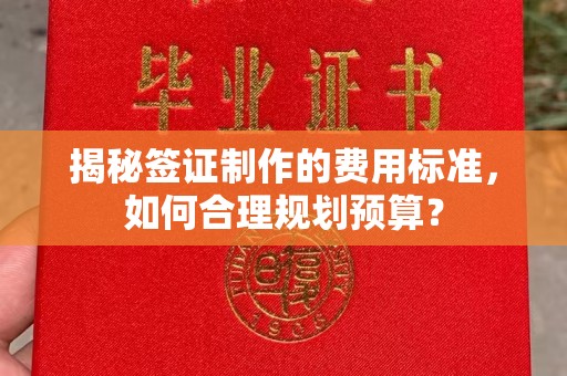 尉氏揭秘签证制作的费用标准，如何合理规划预算？