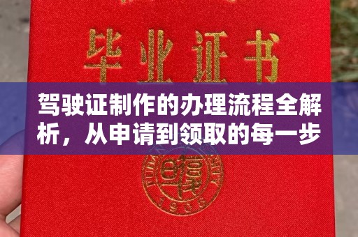 尉氏驾驶证制作的办理流程全解析，从申请到领取的每一步
