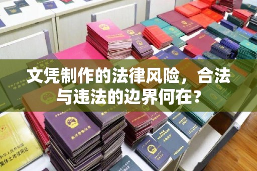 尉氏文凭制作的法律风险，合法与违法的边界何在？